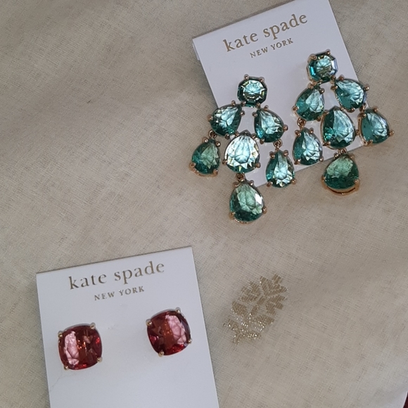 Kate Spade 14 kt gold fill earrings Pink studs